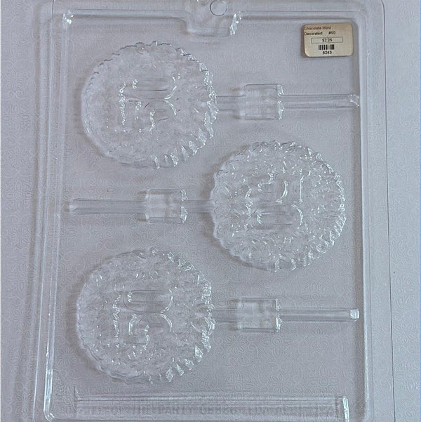 Chocolate Lollipop Mold 50th - Sweet Life Cake Supply