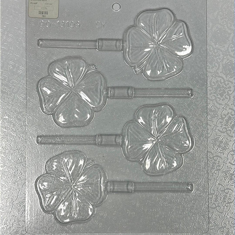 Chocolate Lollipop Mold 4 Leaf Clover