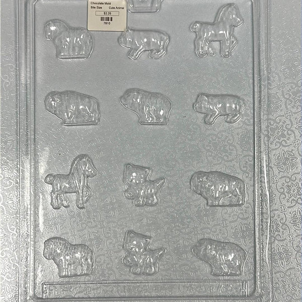 Chocolate Mold Bite Size Farm Animals - Sweet Life Cake Supply