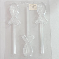 Chocolate Lollipop Mold Awareness Ribbon - Sweet Life Cake Supply