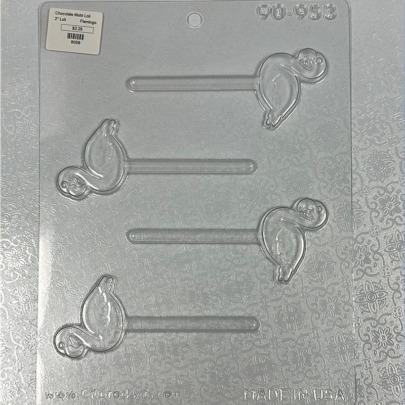 Chocolate Lollipop Mold Flamingo