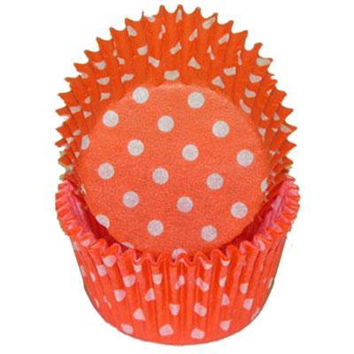 Orange Polka Dot MINI Cupcake Liners 100 Count *BOGO* - Sweet Life Cake Supply