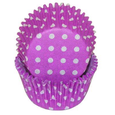 Purple Polka Dot Standard Cupcake Liners 30 Count *BOGO* - Sweet Life Cake Supply