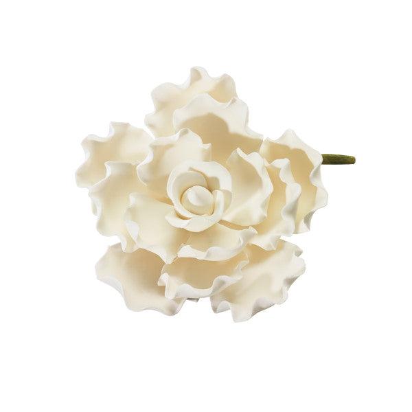 White Ruffled Petal Gumpaste Flower* - Sweet Life Cake Supply
