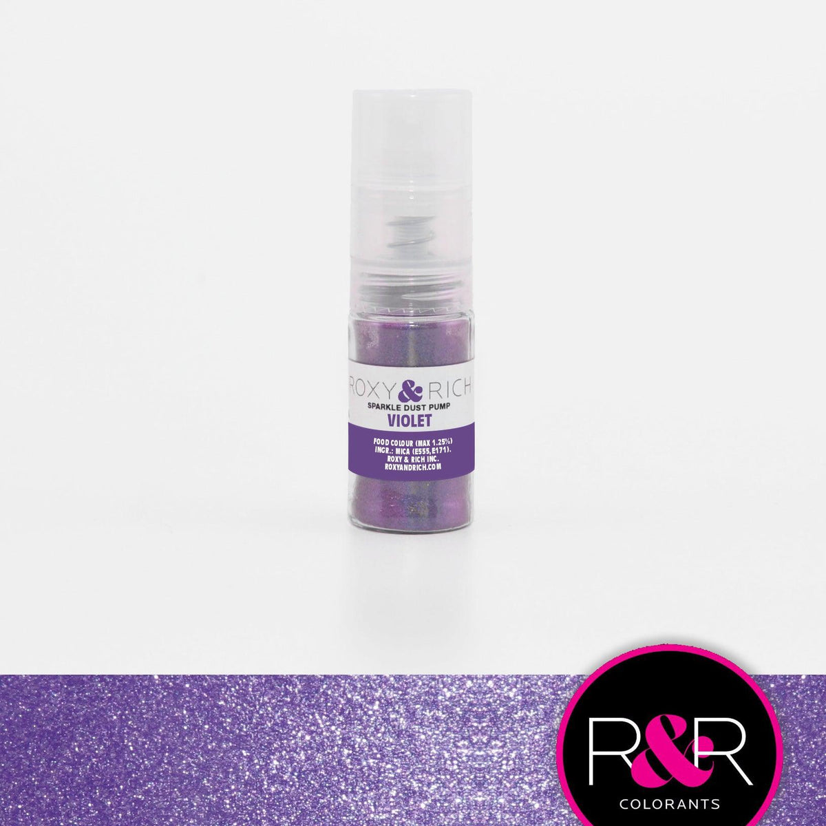 Violet Hybrid Sparkle Dust Pump 4g - Sweet Life Cake Supply