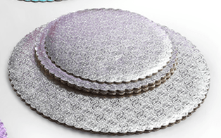 Round Silver Scalloped Plate 12" - Sweet Life Cake Supply