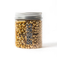 Sprinks Gold Sprinkle Blends Bubble and Bounce Shiny Gold - Sweet Life Cake Supply