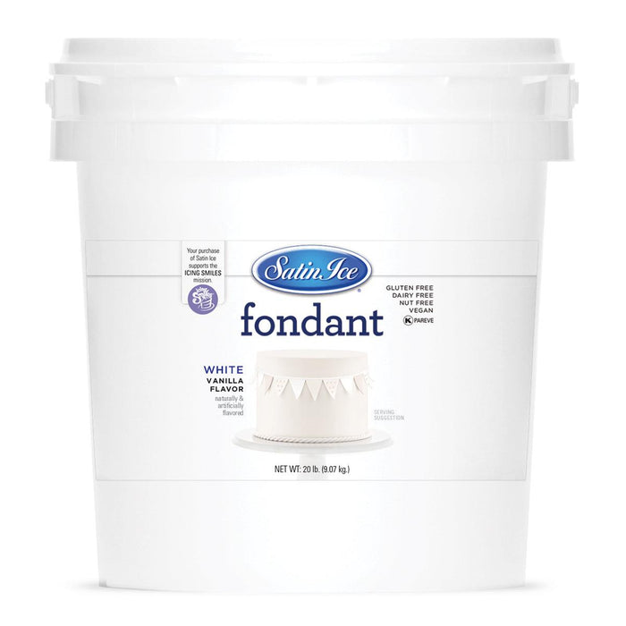 Satin Ice White Fondant 20lb - Sweet Life Cake Supply