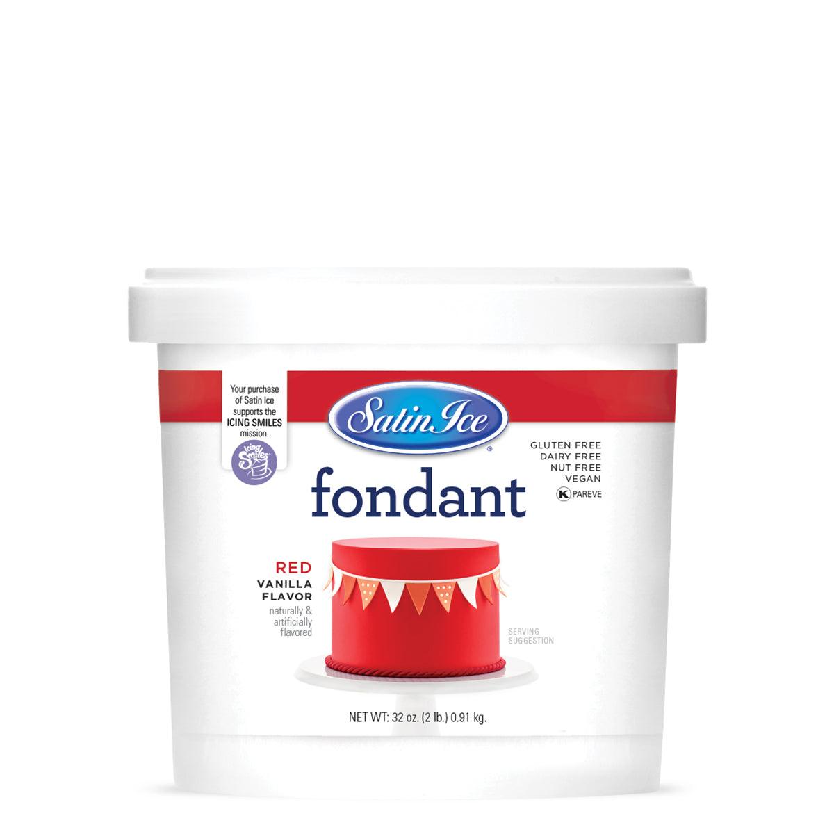 Satin Ice Red Fondant 2LB - Sweet Life Cake Supply