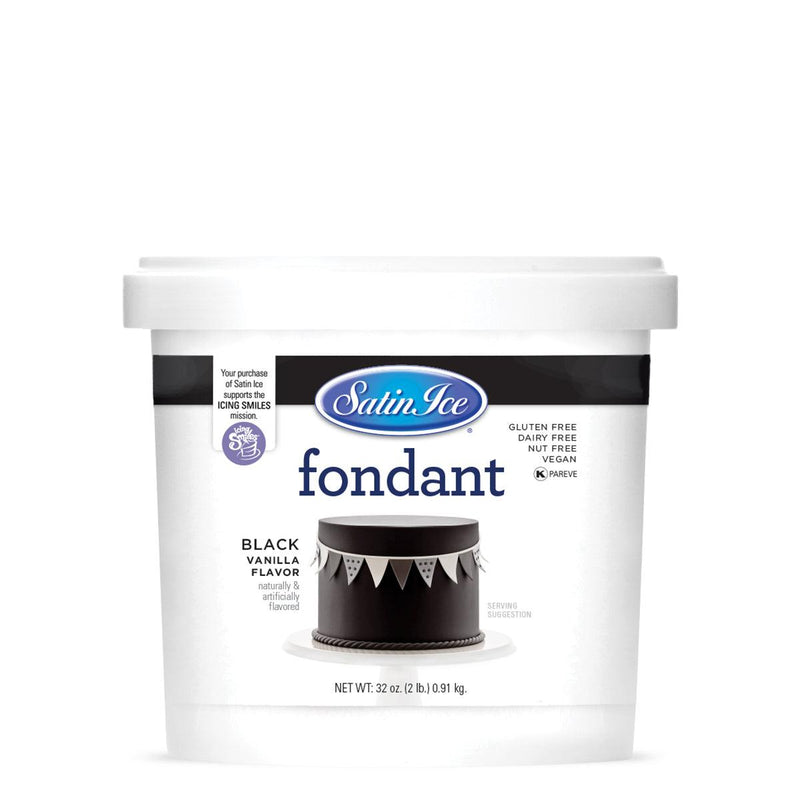 Satin Ice Black Fondant 2LB