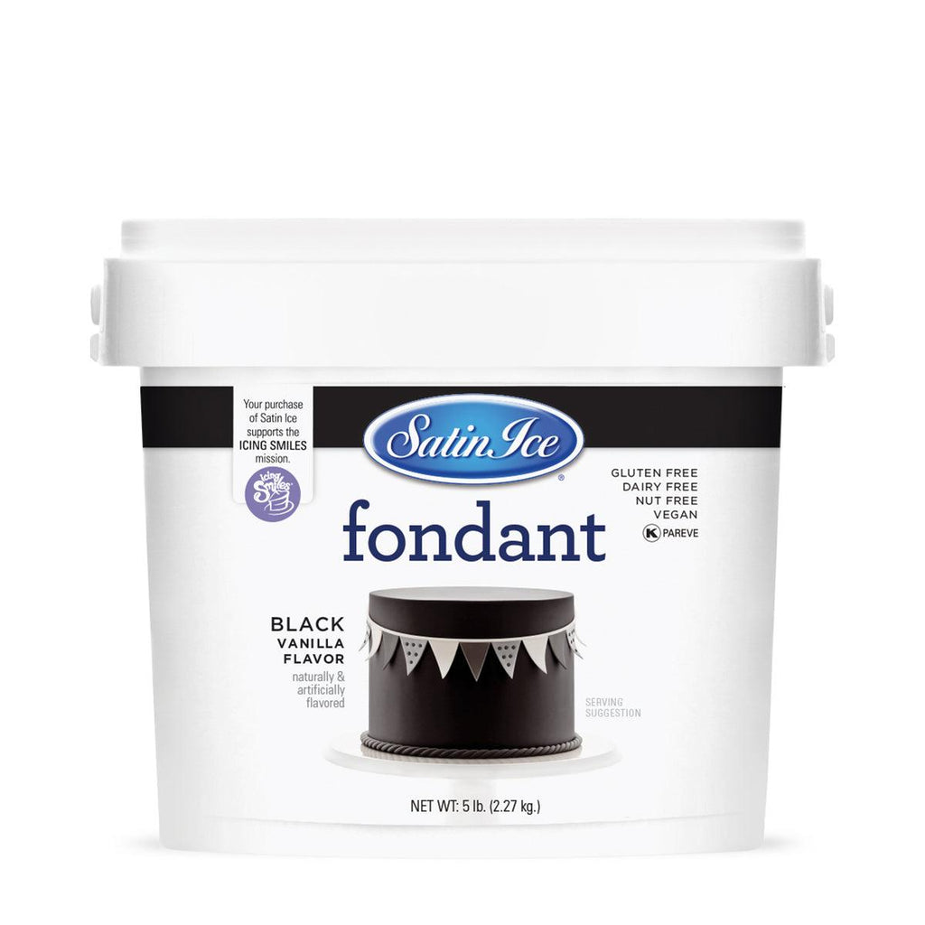 Satin Ice Black Fondant 5lb - Sweet Life Cake Supply