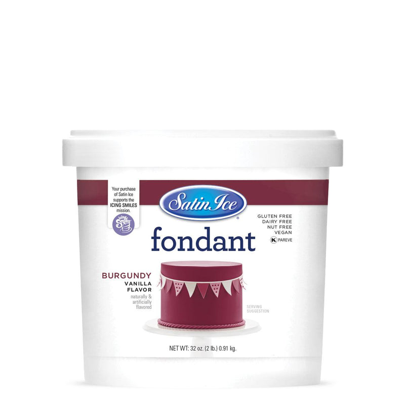 Satin Ice Burgundy Fondant 2LB