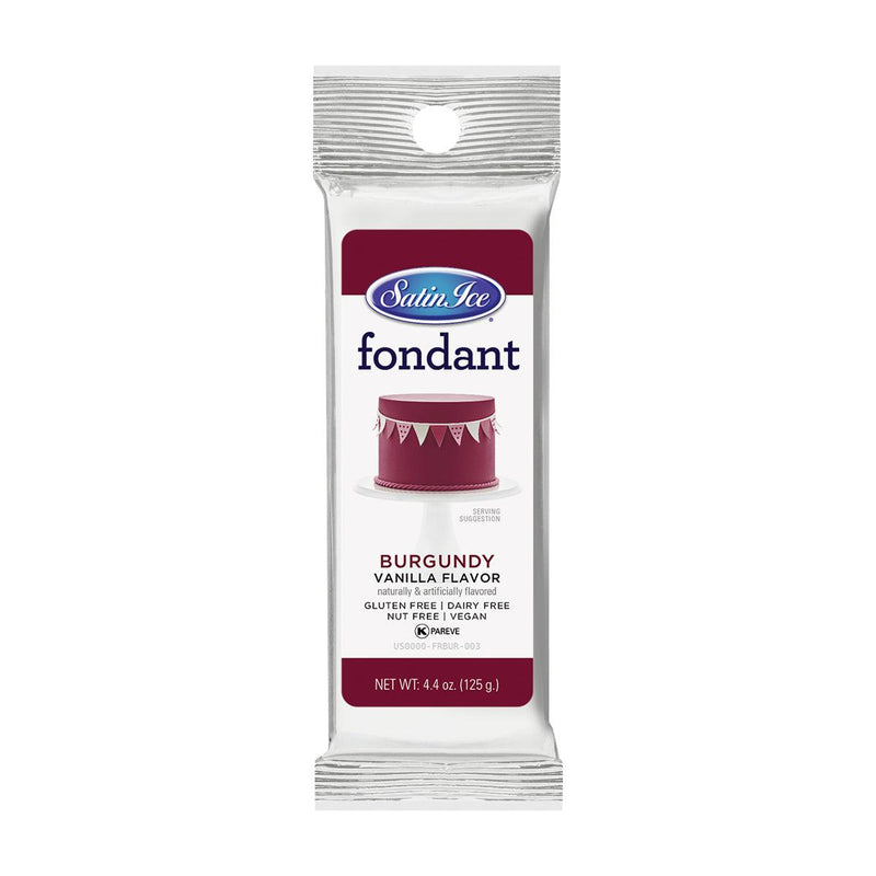 Satin Ice Burgundy Fondant 4oz