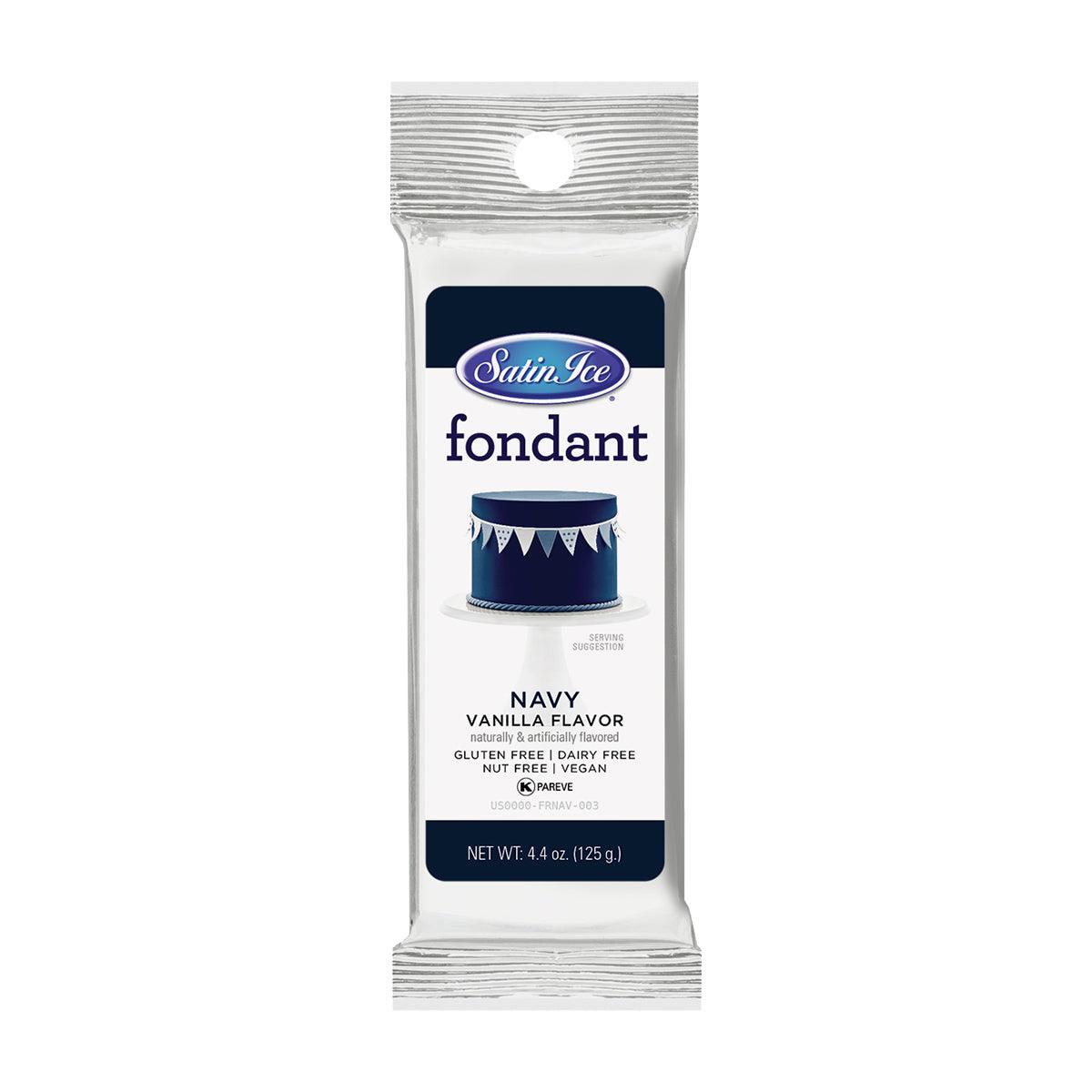 Satin Ice Navy Fondant 4oz - Sweet Life Cake Supply